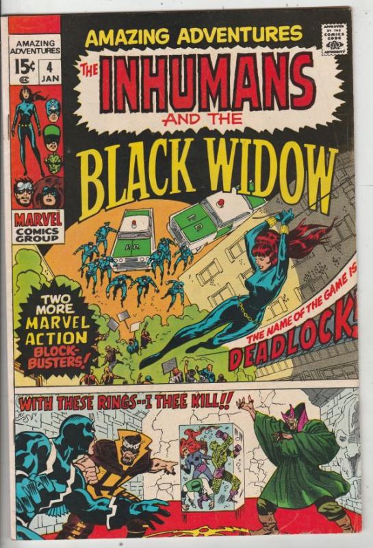 Amazing Adventures #4 (Nov-70) VF/NM High-Grade Black Widow, Inhumans