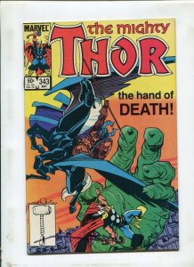 THE MIGHTY THOR #343 (9.2 OB) ! SIGNED WALT SIMONSON