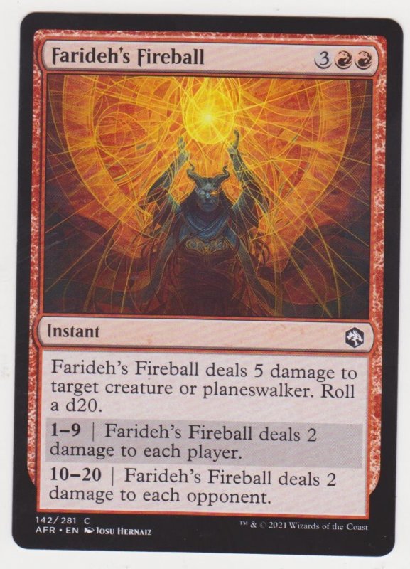 Magic the Gathering: Adventures in the Forgotten Realms- Farideh's Fireball