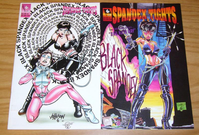 Spandex Tights Presents Black Spandex #1-2 VF/NM complete series - bad girls set