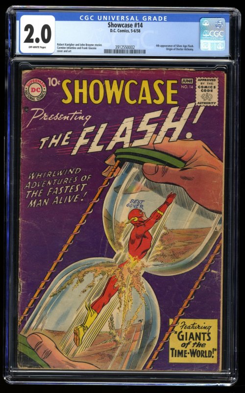 Showcase #14 CGC GD 2.0 Off White 4th Appearance Silver Age Flash!