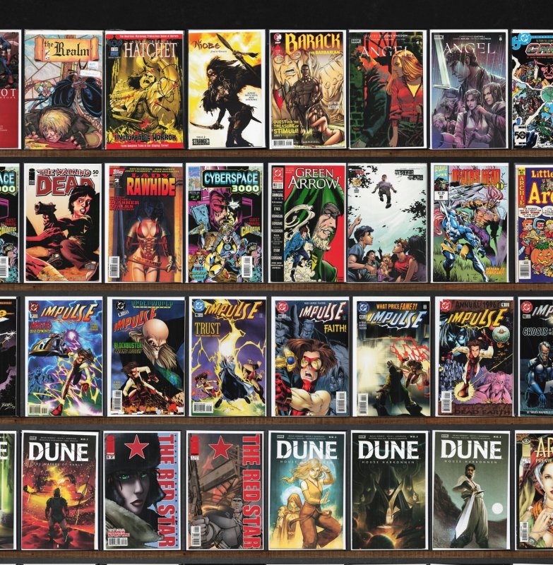 Huge Lot 140+ Comics with Hawkman, Impulse, Dune: House Harkonnen & More!
