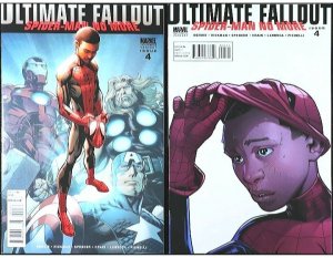 ULTIMATE FALLOUT #4 2nd Print by Mark Bagley & Sara Pichelli [2 pack] Spider-Man