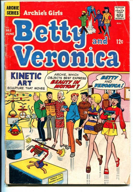 Archie's Girl's Betty & Veronica #162 1969-kinetic art cover-G