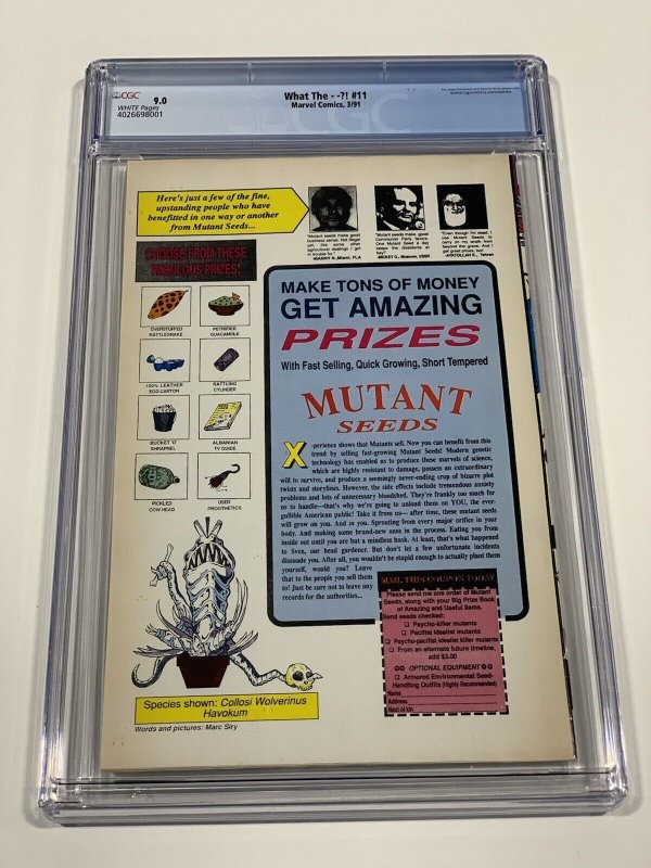 What the !? 11 cgc 9.0 female wolverine john byrne marvel 1991 