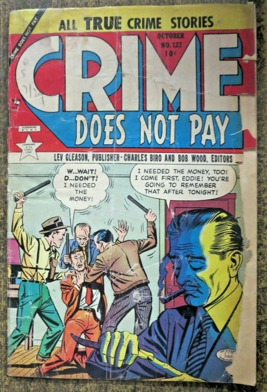 CRIME DOES NOT PAY #127 (Lev Gleason, 10/1953)  FAIR (FR)  