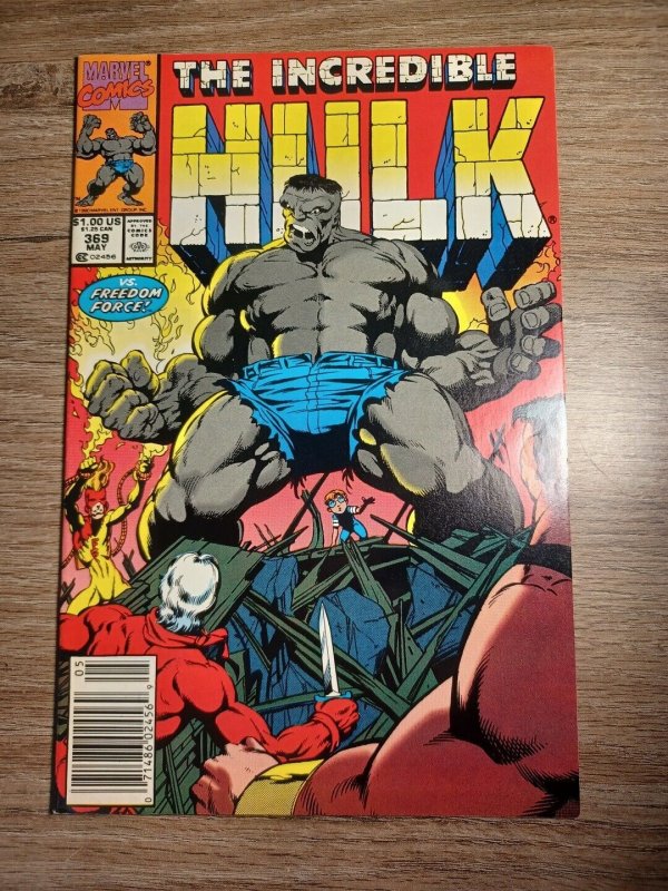 Incredible Hulk #369 VF Newsstand Edition, Freedom Force Marvel Comics c117 