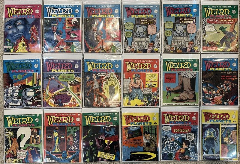 UK Edition WEIRD PLANETS #1-17 w/Variant covers! Ditko! Kirby! HORROR SCI-FI!