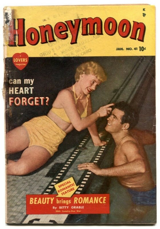 Honeymoon #41 1950- rare only issue- Marvel romance FR