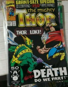 THOR # 432 1988 MARVEL 350TH APPERANCE OF MIGHTY THOR LOKI ERIC MASTERSON key 