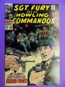 SGT FURY AND HIS HOWLING COMMANDOS # 58 VERY SOLID SILVER AGE BOOK
