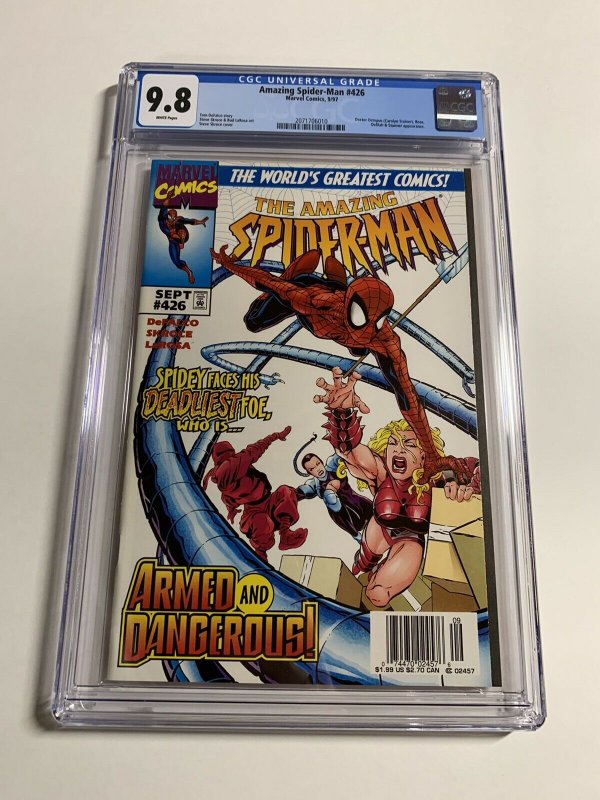 Amazing Spider-man 426 Cgc 9.8 White Pages Rare Newsstand Edition Marvel