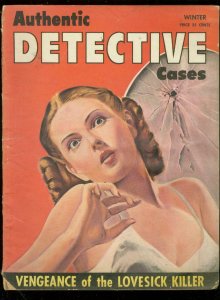 AUTHENTIC DETECTIVE #1--WINTER 1944-PULP- GOOD GIRL ART G