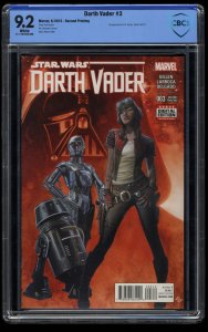 Darth Vader #3 CBCS NM- 9.2 White Pages 2nd Print 1st Doctor Aphra!