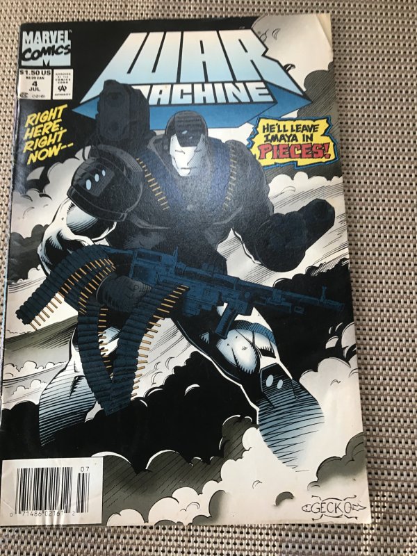 WAR MACHINE #4 Newsstand : Marvel 7/94 Fn; hard to find MCU, early