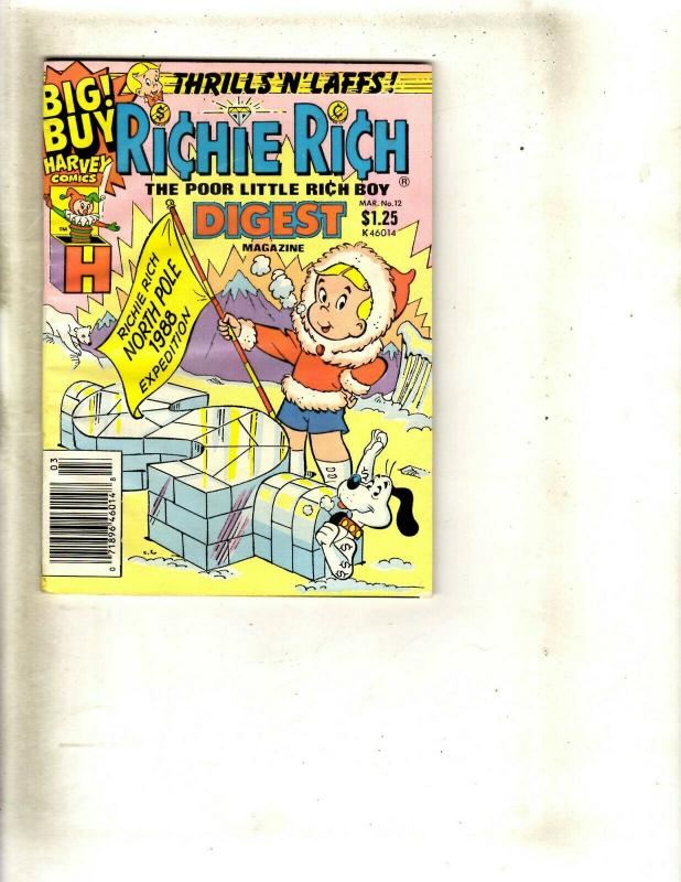 Lot of 8 Richie Rich Digest Pocket Books #1 2 4 5 12 13 17 18 WS15