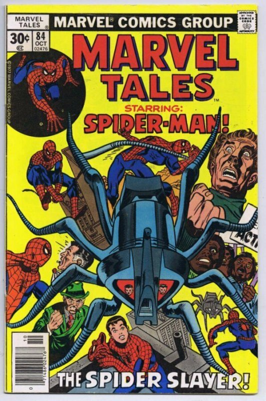 Marvel Tales #84 Spider-Man ORIGINAL Vintage 1977 Marvel Comics Spider Slayer 