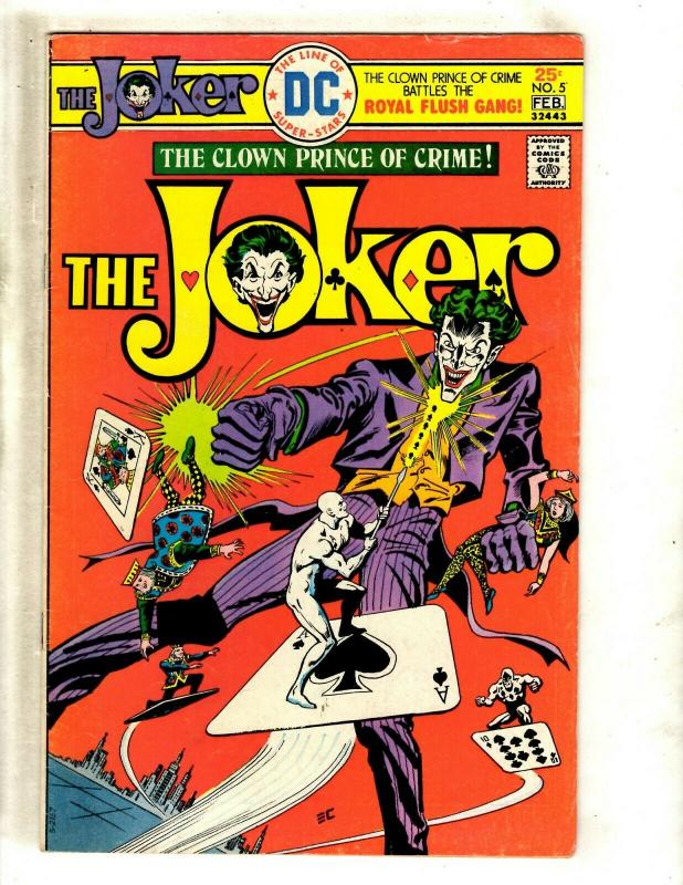 The Joker # 5 FN/VF DC Comic Book SIGNED By Julius Schwartz Batman Joker J371