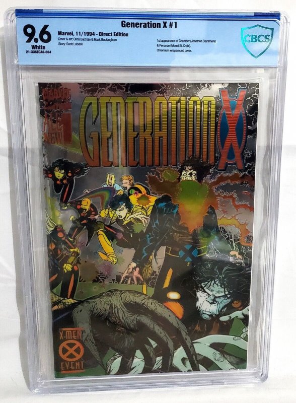 GENERATION X #1 Chromium Cover CBCS 9.6 1st Chamber Penance (Marvel 1994) 