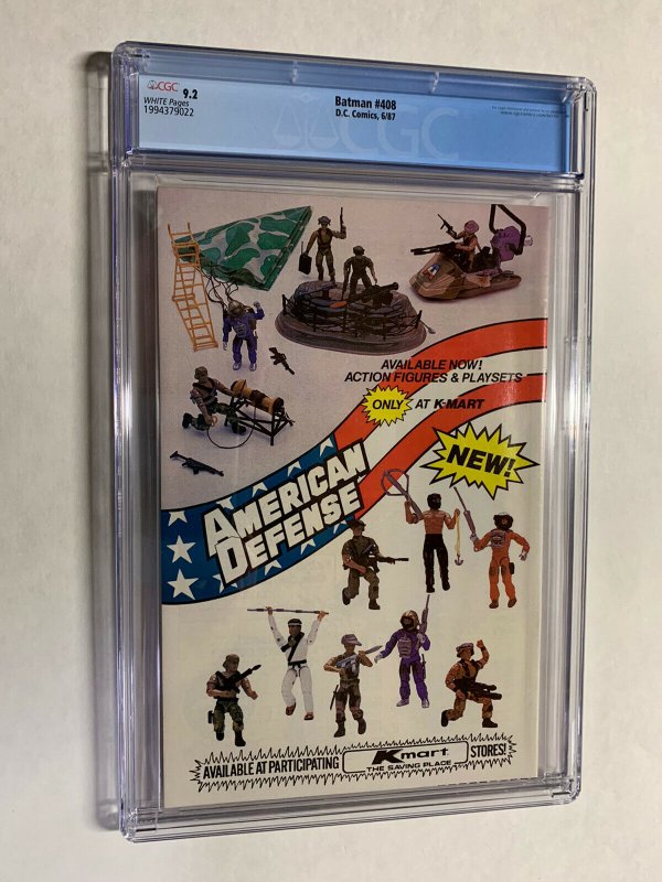 Batman 408 cgc 9.2 white pages dc comics copper age