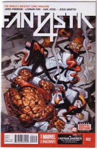 Fantastic Four (vol. 5, 2014) #  2 VF/NM (All-New Marvel Now) Robinson/Kirk