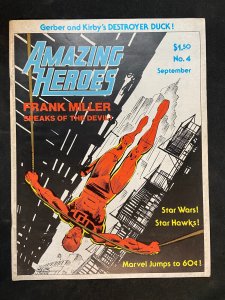 AMAZING HEROES MAGAZINE #4 FRANK MILLER DAREDEVIL COVER FN/VF