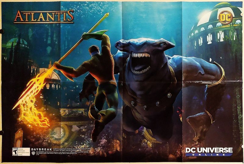 Atlantis DC Universe Online 2018 Folded Promo Poster (24 x 36) New! [FP283]