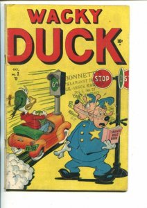 WACKY DUCK  #2-1948-TIMELY-SLAPSTCK-BIZARRE HUMOR-good/vg