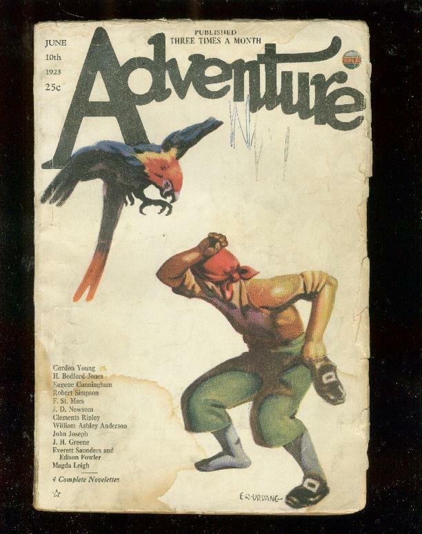 ADVENTURE PULP-6/10/23-PIRATE & PARROT CVR-85 YEARS OLD-fair FR