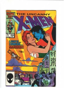 Uncanny X-Men #204 VF- 7.5 Marvel Comics 1986 Nightcrawler Solo Story