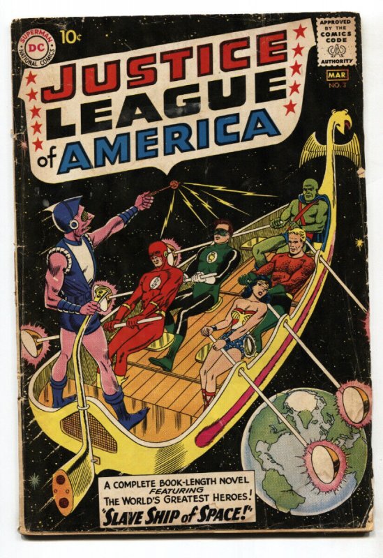 JUSTICE LEAGUE OF AMERICA #3--1ST KANJAR RO--DC--comic book--1961--Silver-Age--G