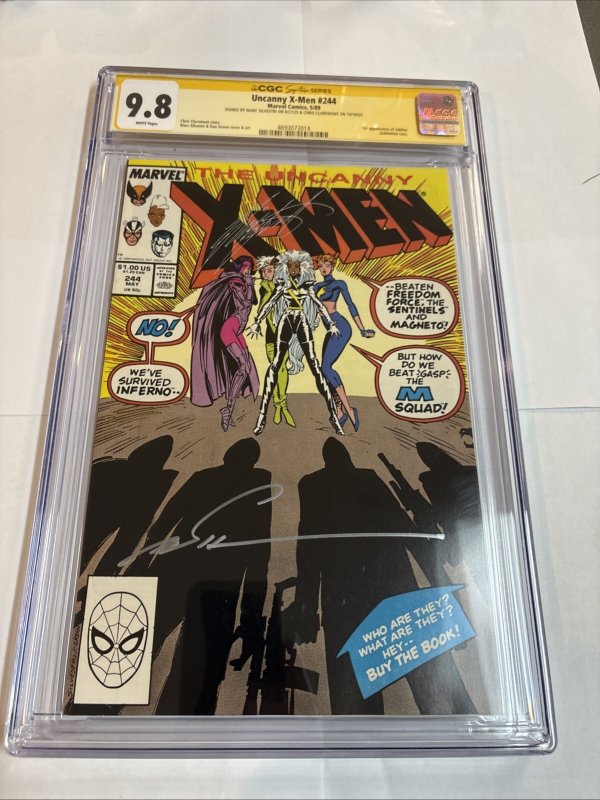 Uncanny X-Men (1989) # 244 (CGC 9.8 SS) Signed Marc Silvestri • Chris Claremont