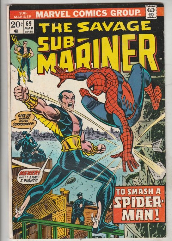 Sub-Mariner #69 (Mar-74) VF/NM High-Grade Sub-Mariner (Prince Namor)