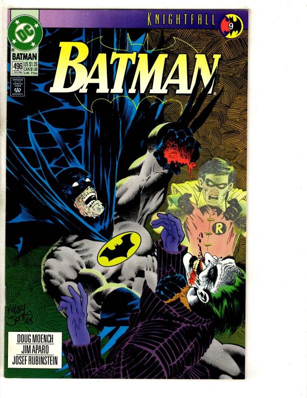 7 Batman DC Comic Books # 490 491 492 493 494 495 496 Batman Joker Robin CR15
