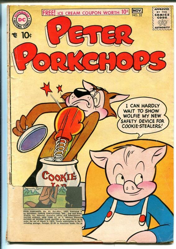 PETER PORKCHOPS #52 1957-DC COMICS-BOXING COVER-SHELDON MAYER ART-fr