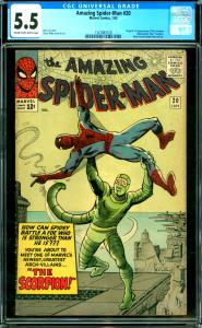 Amazing Spider-Man #20 CGC Graded 5.5 1st Scorpion