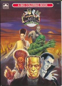 Universal Studios Monsters Coloring Book #2959 1991-Frankenstein-Dracula-VG=