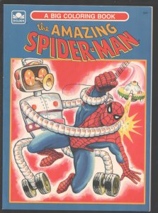 Amazing Spider-man Coloring Book 1990-Robot cover-Marvel Comics-High grade-un...
