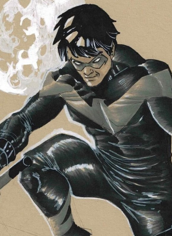 Nightwing Original Art by Sergio Dávila – DC Comics A4 Signed Illustration