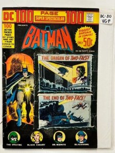 100 Page Super Spectacular DC-20 BATMAN  Sept 1973 DC Comic classic reprints