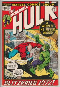 Incredible Hulk #155 (Sep-72) FN/VF Mid-High-Grade Hulk