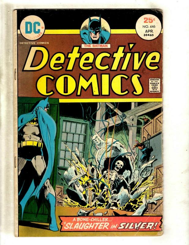 Detective Comics # 446 FN DC Comic Book SIGNED By Julius Schwartz Batman J371