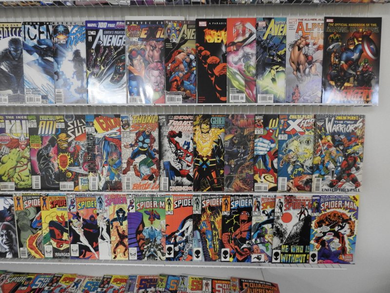 Huge lot 180+ Comics W/ X-Men, Spider-Man, Captain America & More Avg VF- Cond!