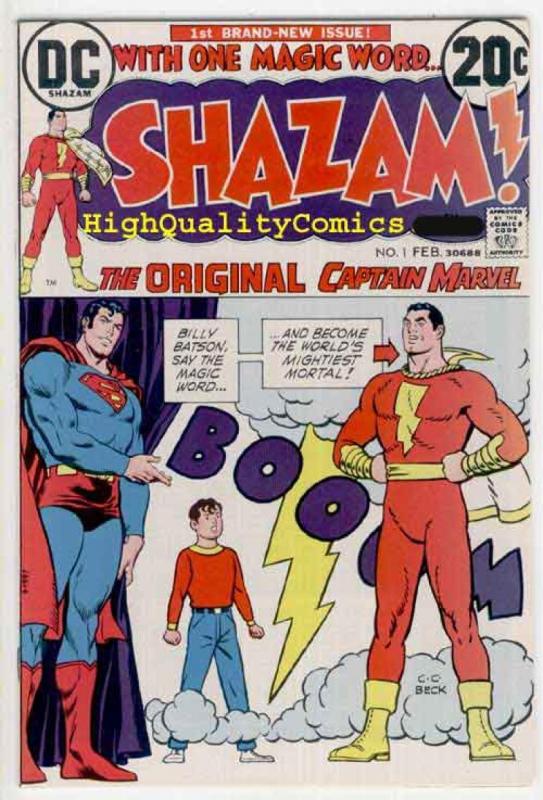 SHAZAM #1, VF+, Captain Marvel, 1st since GA, Origin, 1973, Bronze age