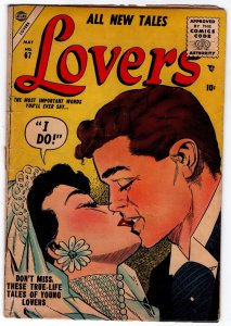 Lovers #67  G/VG 3.0  1955 Atlas romance