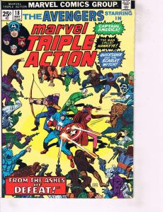 Lot Of 2 Marvel Comic Books Avergers #18 ad Marvel Triple Action #16 ON6