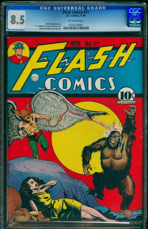 Flash Comics #11 (1940) CGC 8.5 VF+
