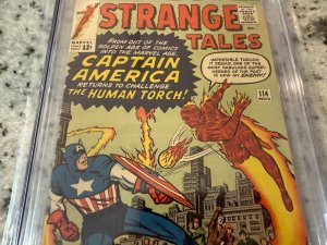 Strange Tales # 114 CGC Graded 6.0 Marvel Silver Age Comic Book 1963 JH21