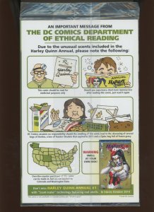 (2014) Harley Quinn Annual #1: RUB 'N SMELL VARIANT (POLYBAGGED)! (9.2)