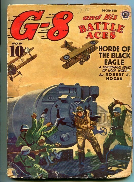 G-8 AND HIS BATTLE ACES 12/1941-WEIRD MENACE-HORROR-WAR-BLACK EAGLE-good